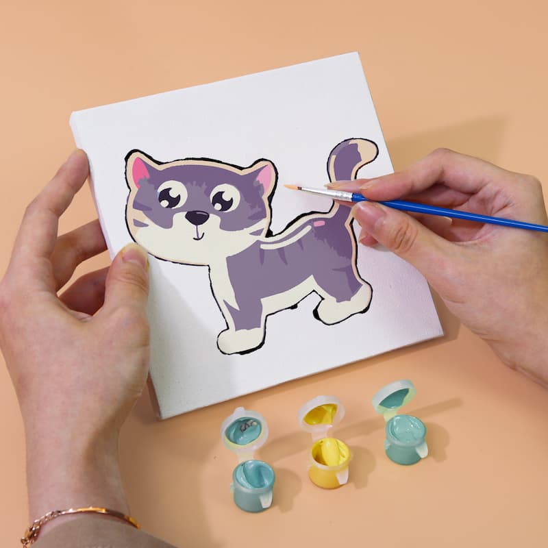Cute Animal Friends - 6 Mini Paintings