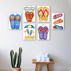 Flip Flop Vibes - 6 Mini Paintings