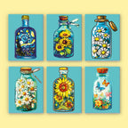 Floral Bottles Mini Paint by Numbers