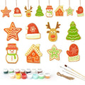 Snowy Christmas Icons Ornaments Paint by Numbers