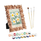 White Daffodil Mini Framed Paint by Numbers