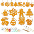 Golden Christmas Charm Ornaments Paint by Numbers