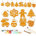 Golden Christmas Charm Ornaments Paint by Numbers