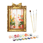 Spring Tulips Mini Framed Paint by Numbers