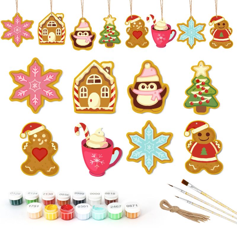 Cozy Christmas Characters Ornaments Paint by Numbers