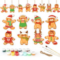 Festive Gingerbread Friends Ornaments Paint by Numbers