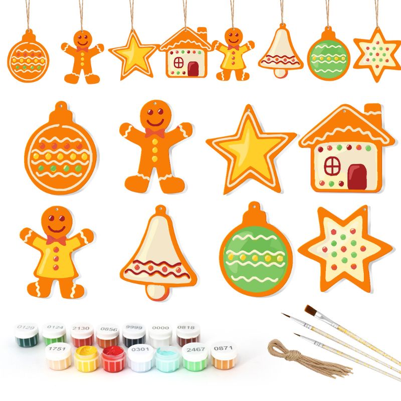 Holiday Cookie Ornaments Paint by Numbers