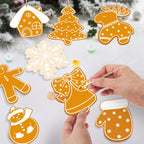 Golden Christmas Charm Ornaments Paint by Numbers