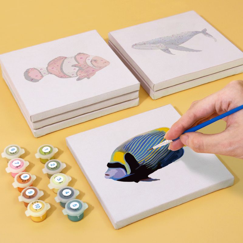 Ocean Creatures Mini Paint by Numbers