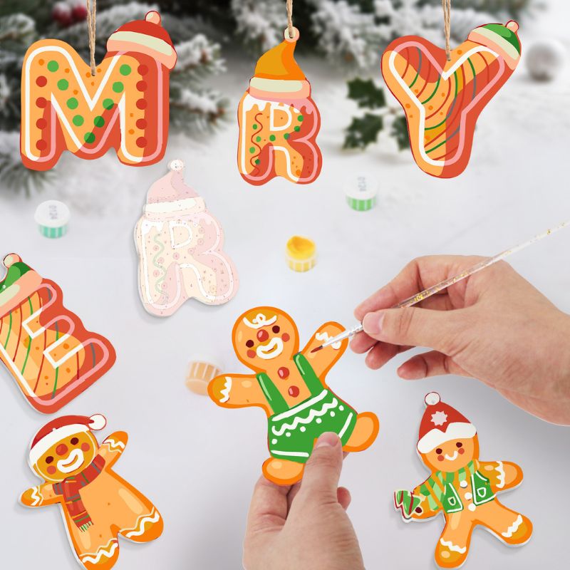 Merry Cookie Crew Ornaments Paint by Numbers