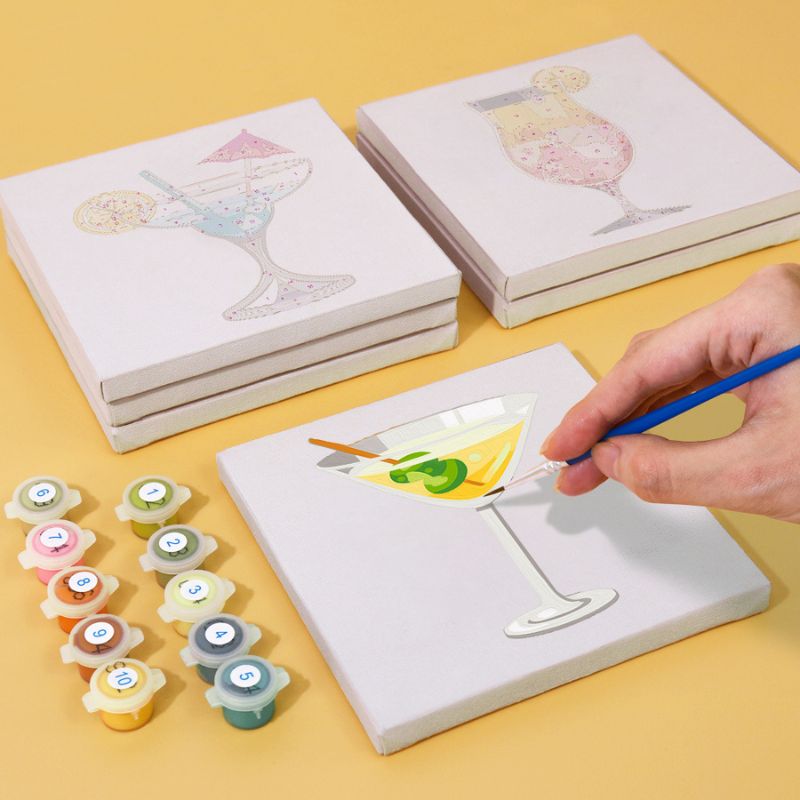 Citrus Cocktails Mini Paint by Numbers