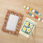White Daffodil Mini Framed Paint by Numbers