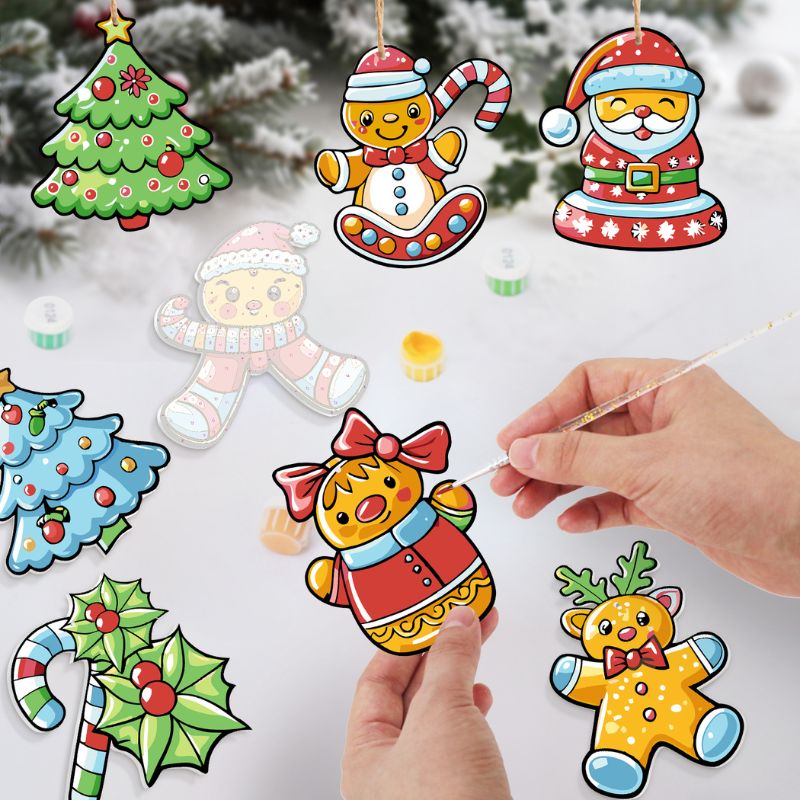 Jolly Christmas Friends Ornaments Paint by Numbers