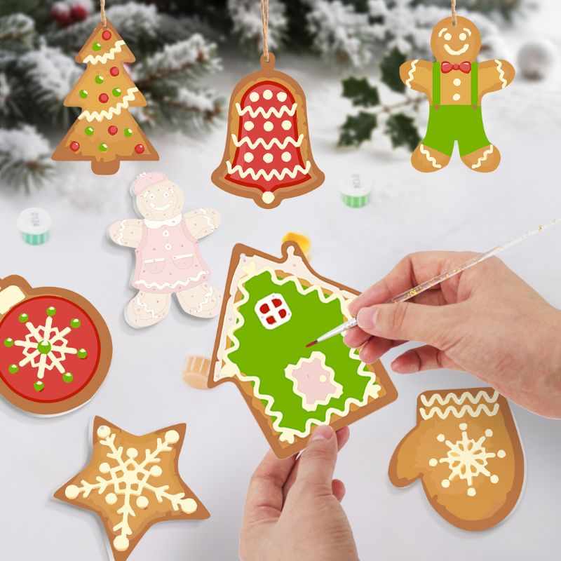 Gingerbread Christmas Ornaments Paint by Numbers