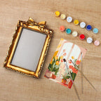 Spring Tulips Mini Framed Paint by Numbers