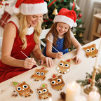 Christmas Owl Friends Ornaments Paint by Numbers