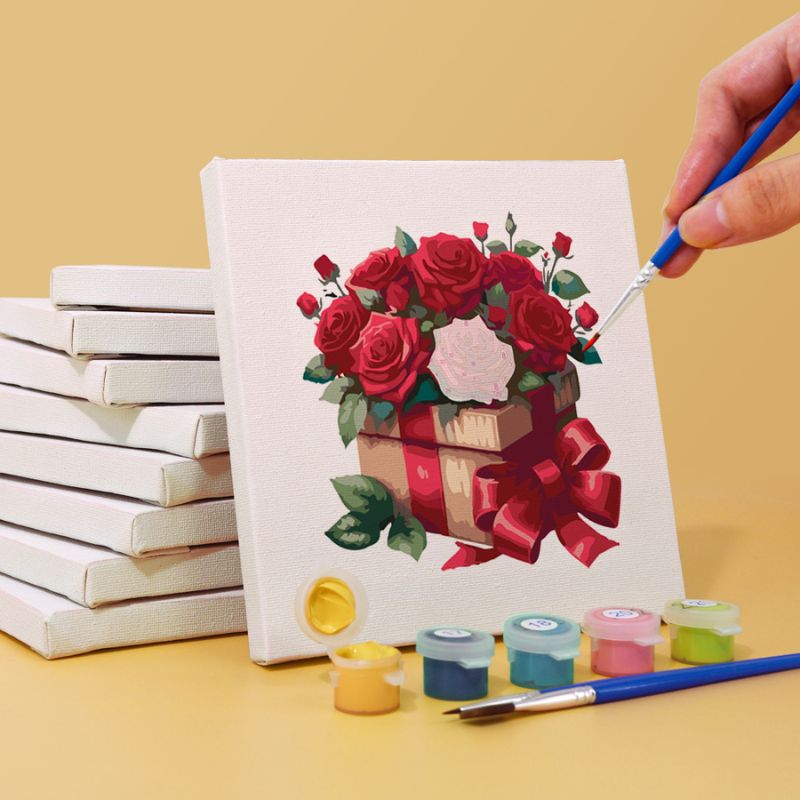 Romantic Red Roses Mini Paint by Numbers