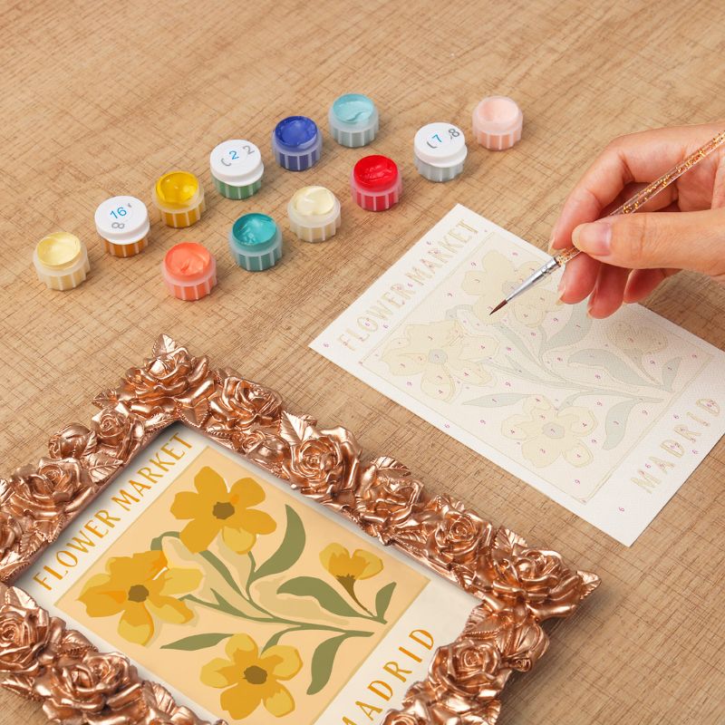 Madrid Floral Mini Framed Paint by Numbers