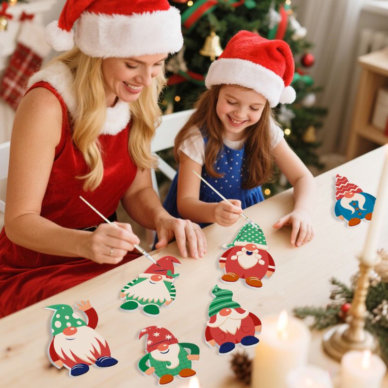 Festive Christmas Gnomes Ornaments Paint by Numbers