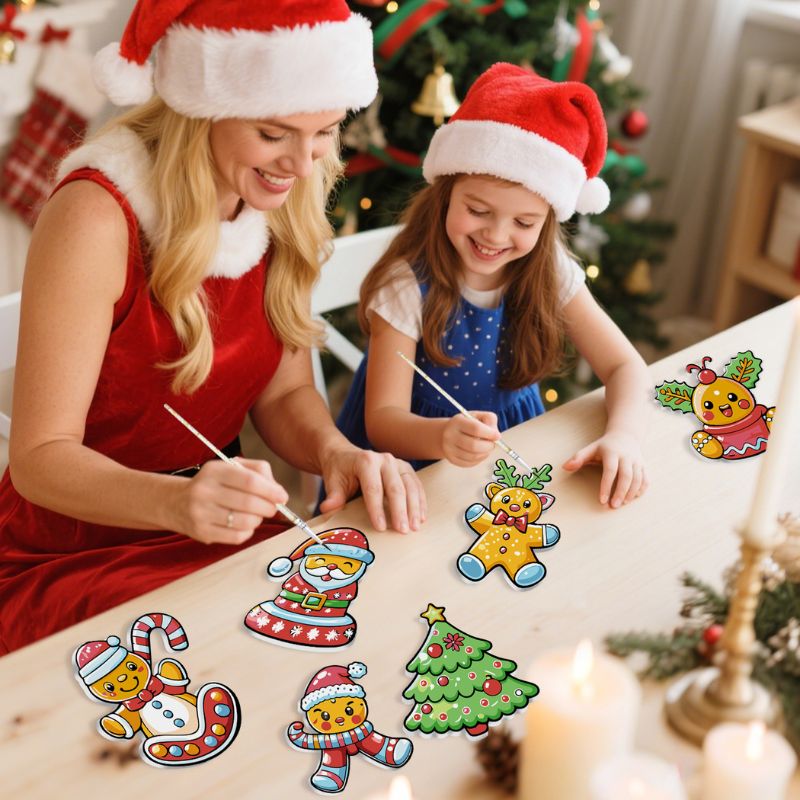Jolly Christmas Friends Ornaments Paint by Numbers