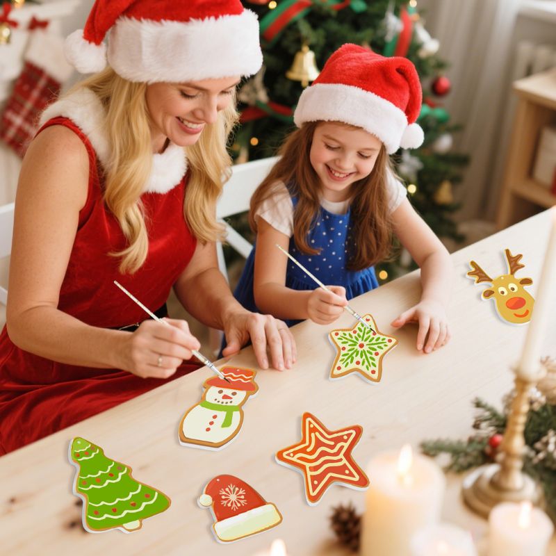 Snowy Christmas Icons Ornaments Paint by Numbers