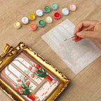 Sunlit Tulip Window Mini Framed Paint by Numbers