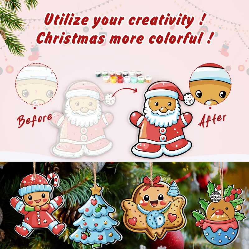 Christmas Sweet Treats Ornaments Paint by Numbers