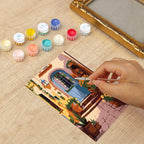 Golden Doorway Mini Framed Paint by Numbers