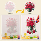 Romantic Red Roses Mini Paint by Numbers