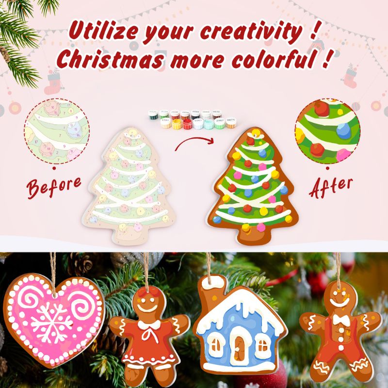Starry Christmas Treats Ornaments Paint by Numbers