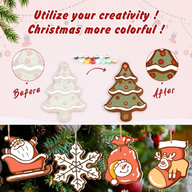 Christmas Wonderland Ornaments Paint by Numbers