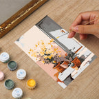 Sunlit Garden Steps Mini Framed Paint by Numbers