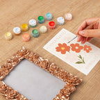 Coral Blooms Mini Framed Paint by Numbers