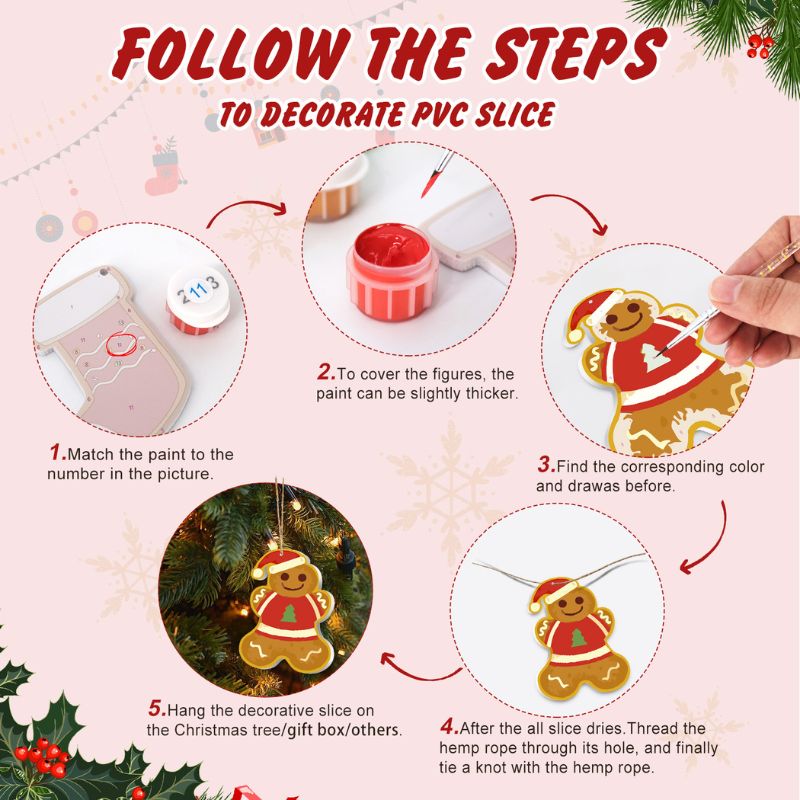 Cozy Christmas Characters Ornaments Paint by Numbers