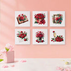 Romantic Red Roses Mini Paint by Numbers