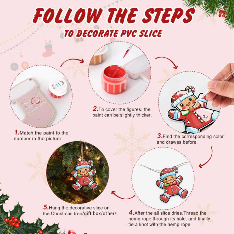 Christmas Sweet Treats Ornaments Paint by Numbers