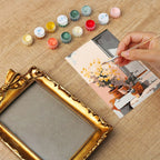 Sunlit Garden Steps Mini Framed Paint by Numbers
