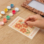 Coral Blooms Mini Framed Paint by Numbers