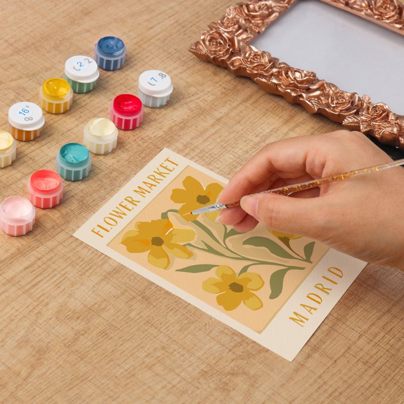 Madrid Floral Mini Framed Paint by Numbers