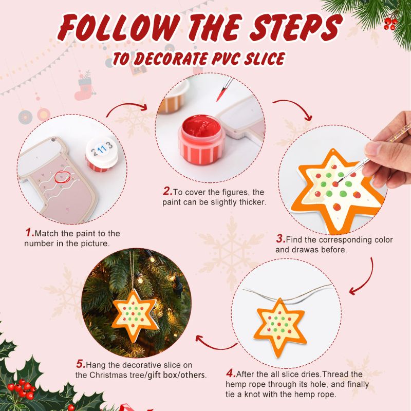 Holiday Cookie Ornaments Paint by Numbers