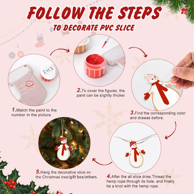 Traditional Christmas Cookie Ornaments Paint by Numbers