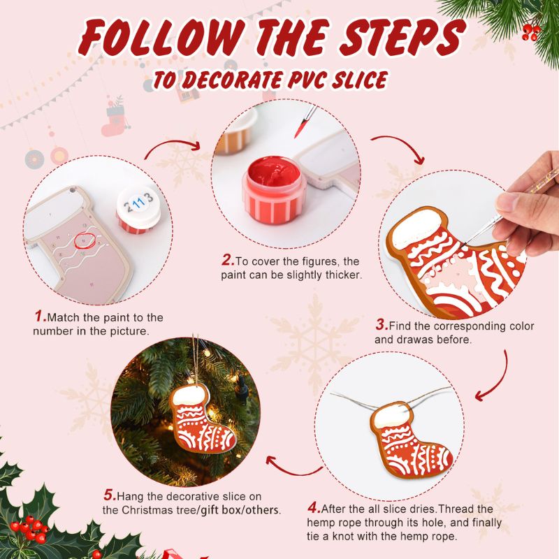 Starry Christmas Treats Ornaments Paint by Numbers