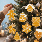 Golden Christmas Charm Ornaments Paint by Numbers