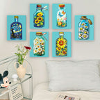 Floral Bottles Mini Paint by Numbers