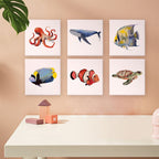 Ocean Creatures Mini Paint by Numbers