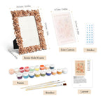 Rose Gold Floral Mini Framed Paint by Numbers