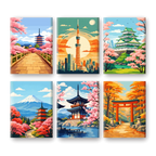 Japanese Landmarks Mini Painting Set