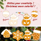 Golden Christmas Charm Ornaments Paint by Numbers