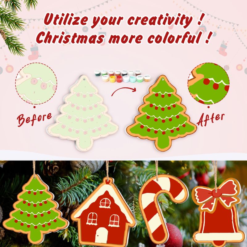 Merry Christmas Treasures Ornaments Paint by Numbers