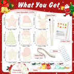 Snowy Christmas Icons Ornaments Paint by Numbers